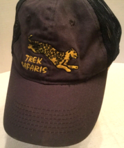 Baseball Trucker Cap Trek Safari Black, Mesh Back, Hook and Loop, Leopards - $10.00