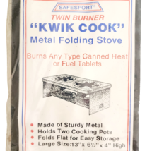 Safesport Kwik Cook Metal Folding Twin Burner Camping Stove SEALED Vinta... - $39.99
