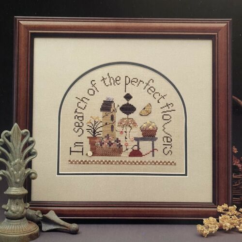 Heart in Hand GARDEN PARTY Cross Stitch Pattern In Search of the Perfect Flowers - $3.96