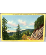 CURTEICH Colortone Linen Postcard North Carolina Newfound Gap and Clingm... - £7.80 GBP