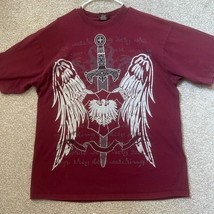 Vintage Empire Bigland Red Graphic Print Sword Wings T Shirt Size 3XL - $19.99