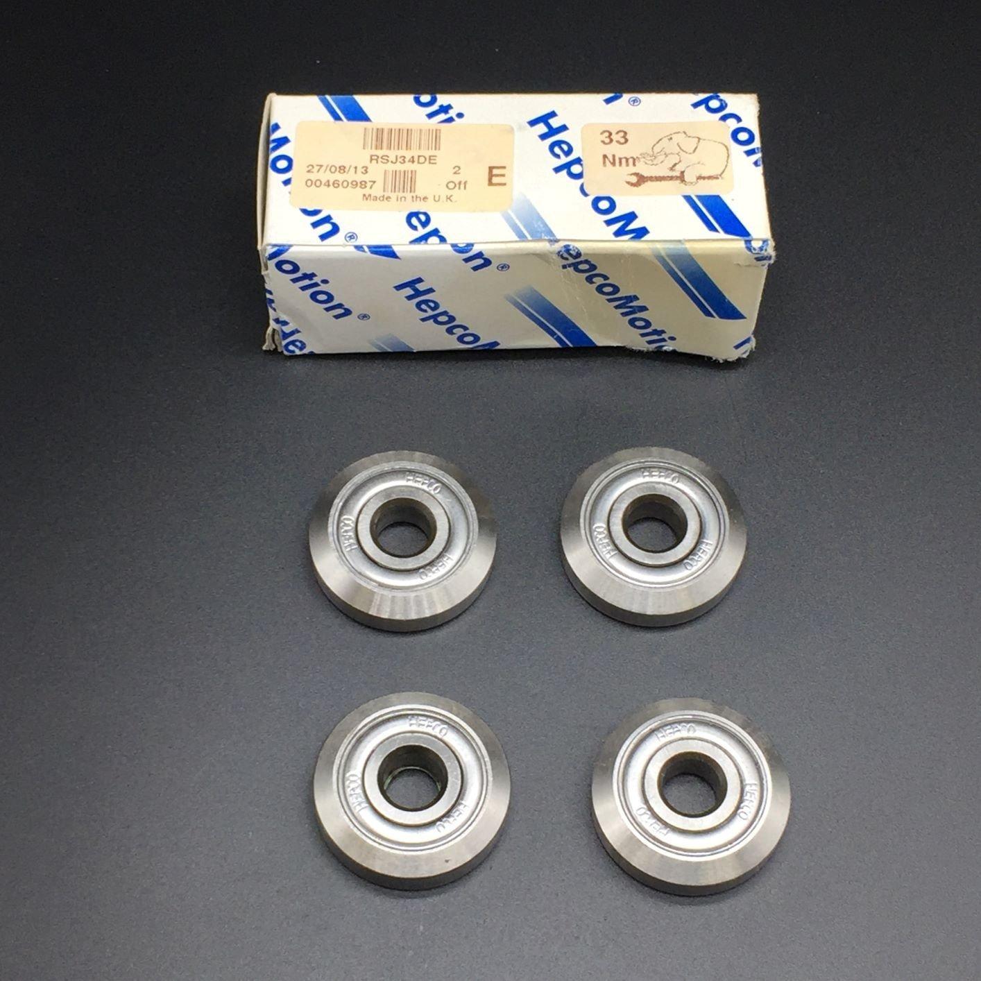 HepcoMotion RSJ34DE Studded Wheel V Rail Bearing, 10mm Bore Lot of 4 - $183.00