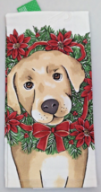 Yellow Labrador Retriever Christmas Kitchen Towel NWT - £6.29 GBP