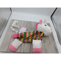 Mystic Stuffed Crossbody Unicorn Purse Rainbow White Pink - £11.95 GBP