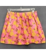 J. Crew Womens Pink Skirt Sz XXS 100% Cotton Mini Elastic Waist Pineappl... - $24.60 CAD