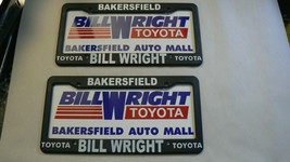 Pair of 2X Bakersfiels Toyota Bill Wright License Plate Frame Dealership... - $517.48 MXN