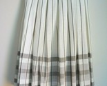 NWT Vtg Women’s Pleated Skirt Midi Skirt M Schoolgirl Striped Gauze Crea... - $24.74