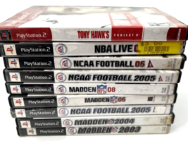 PlayStation 2 PS2 Madden NCAA Football Bundle NBA LIVE HAWK  03 04 05 06 08 Lot - £47.30 GBP
