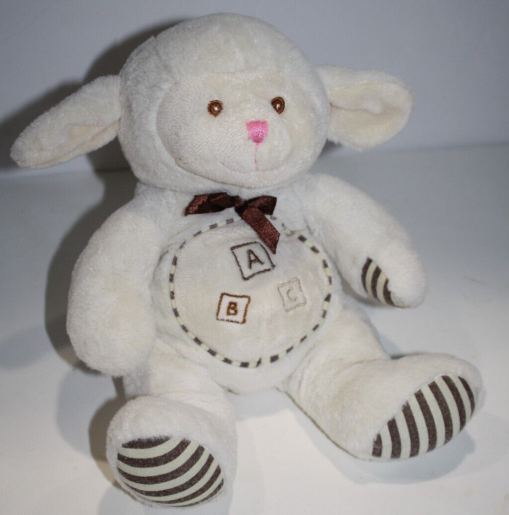 Kids Preferred Friends Boutique Baby Lamb ABC Ivory Plush Brown Soft Toy Stuffed Item image 3