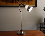 Mid-Century Style Retro Bullet Cone Silver Tone Desk Table Lamp Adjustab... - £56.35 GBP