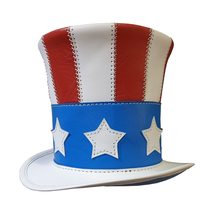 Uncle Sam American Flag Leather Top Hat - £335.81 GBP