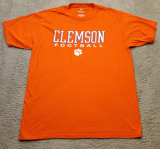 NCAA Clemson Tigers Fanatics T Shirt Football Unisex L Orange Cotton Crew Neck - $13.99