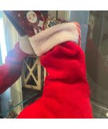 Reusable Red Fabric Stocking – Stuffed Winter Cozy Gift Bundle - $25.73