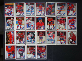 1991-92 Topps Montreal Canadiens Team Set of 25 Hockey Cards - £4.72 GBP