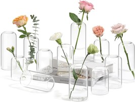 Comsaf Small Flower Vase Set Of 12; Bulk Glass Bud Vases; Clear Vases For - $58.98