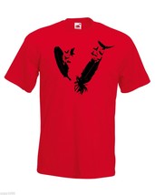 Mens T-Shirt Birds Feathers, Bird Plume tShirt Eagle Nib Shirt Flock of Birds - £19.41 GBP