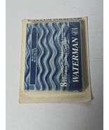 Waterman Blue/Black Fountain Pen Cartridges Pack of 8 Large Size Standar... - $15.84