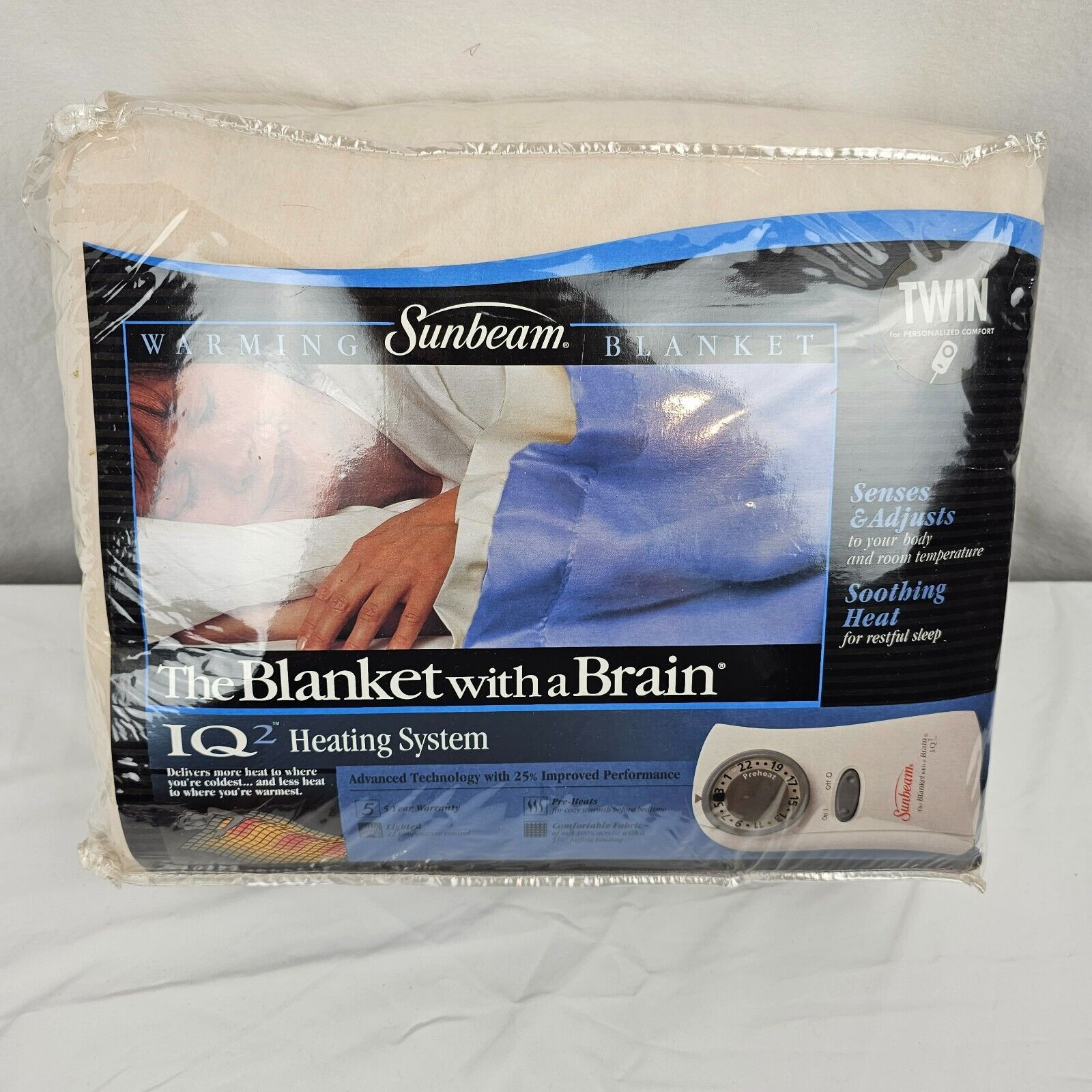 Primary image for Sunbeam IQ2 The Blanket With a Brain Warming Twin Heated Heating System NEW