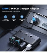 139W 7-in-1 Car Charger Adapter with PD &amp; QC 3.0, LED Display &amp; Independent - $740.09 MXN
