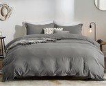 Bedsure Charcoal Grey Duvet Cover King Size - Washed Duvet Cover, Soft King - £35.94 GBP