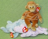 VINTAGE TY BEANIE BABIES SCOOP THE PELICAN AND PAUL THE WALRUS w/HEART T... - $12.60