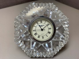 Waterford Quartz Crystal Lismore Diamond Clock Paperweight - $49.49