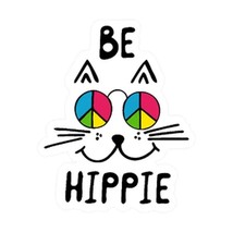 Be Hippie Cat  5PCS Car Stickers for Cute Wall Decor  Funny Kid  Print  Decorati - £46.91 GBP