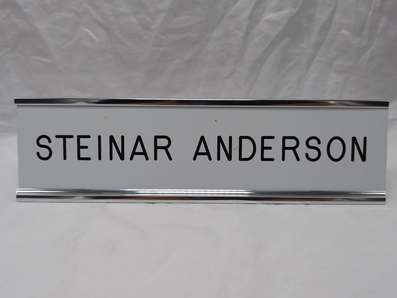 Steinar Anderson Illinois Desk Name Plate 8&quot; X 2&quot; - $79.19