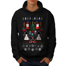 Wellcoda Santa Snowman Christmas Mens Hoodie, Pixel Casual Hooded Sweatshirt - £25.72 GBP+