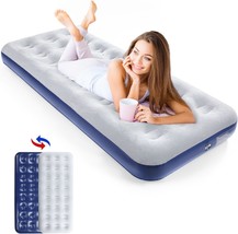 Camping Air Mattress Inflatable Air Bed Flocked Surface Travel Bed Sleep... - $30.92