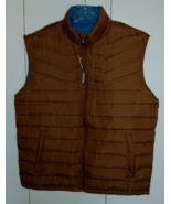 TEMPCO 2M250 MEN&#39;S BROWN QUILTED ZIP VEST-NWT-2XL-NWT-DOWN FILL-NICE - $46.18 CAD