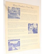 Vintage Elvis Presley Tour Bus Brochure from the 80s Graceland - £19.43 GBP