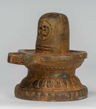 Antique Indian Style South Asia Bronze Shiva Linga / Lingnum &amp; Yoni - 15cm/6&quot; - £292.86 GBP