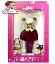 Barbie Fashion Avenue Burgundy &amp; Gold Set 1855PG Mattel Vintage 1997 Barbie - £18.18 GBP