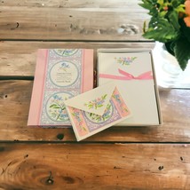 Regal Lavender ‘n Lace Boxed Stationary Floral Pastel Cards Sheets Envel... - £14.58 GBP