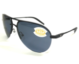 Costa Sunglasses Helo HLO 11 Matte Black Aviators with Black 580P Polari... - $102.63