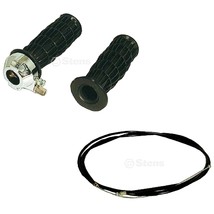 Mini Bike Throttle Cable 100&quot; &amp; Deluxe Twist Grips 7/8&quot;  Part Minibike Go-Kart - £26.37 GBP