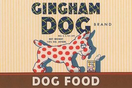 Gingham Dog - Art Print - £17.29 GBP+