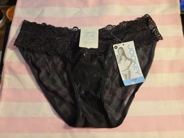 Vintage Panties - Jockey Rachel Zoe Silver Sheer Polka Dot Lace Trim Hipster M  - £7.00 GBP