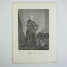 John Jay Antique 1862 Steel Engraving Print 1st Chief Justice Supreme Court - £39.32 GBP