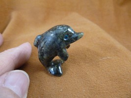 (Y-DOL-101) little green Serpentine DOLPHIN figurine SOAPSTONE PERU dolp... - £10.09 GBP