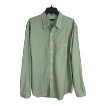 Gap Mens Shirt Size XL Green Striped Button Up Long Sleeve NEW - £23.03 GBP