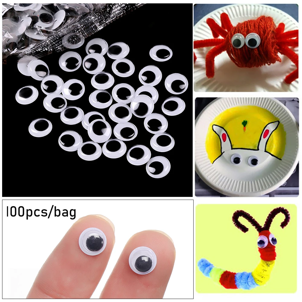 Game Fun Play Toys 100Pcs/Set DIY Craft Not Self-adhesive Doll Eyes A Puppet Mak - £23.18 GBP