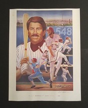 Mike Schmidt Phillies 548 HRs Numbered &amp; Signed Litho 22&quot;w x 28&quot;h 1994 - £75.14 GBP