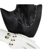 Liquid Sterling Silver 925 Beaded Necklace Signed Jordan Bracelets Clip ... - €34,50 EUR
