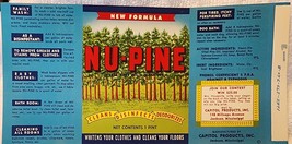 Nu Pine Disinfectant Capital Products Jackson Ms Uncirculated Bottle Label  - €8,67 EUR