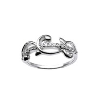 Echt Massiv 925 Sterlingsilber Cz Stil Damen Finger Ring - £13.56 GBP