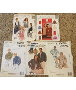 Lot of 5 Cut &amp; Partially Cut Men &amp; Unisex Sewing Patterns Simplicity Mcc... - $10.84