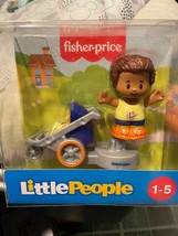Fisher Price Little People Dad with Baby In Stroller *NEW* qq1 - $13.99