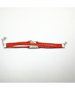 Red Infinity Love Leather Bracelet Size: Adjustable, Color: Red - $168.17 MXN